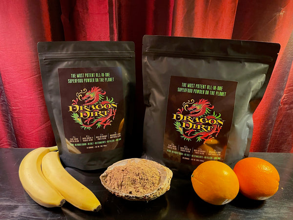 Dragon Dirt & T-Shirt Bundle - 10 or 28-serving Size Bags with Unisex or Ladies V-neck T